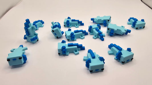 Blue Axolotl Keychain (Minecraft)