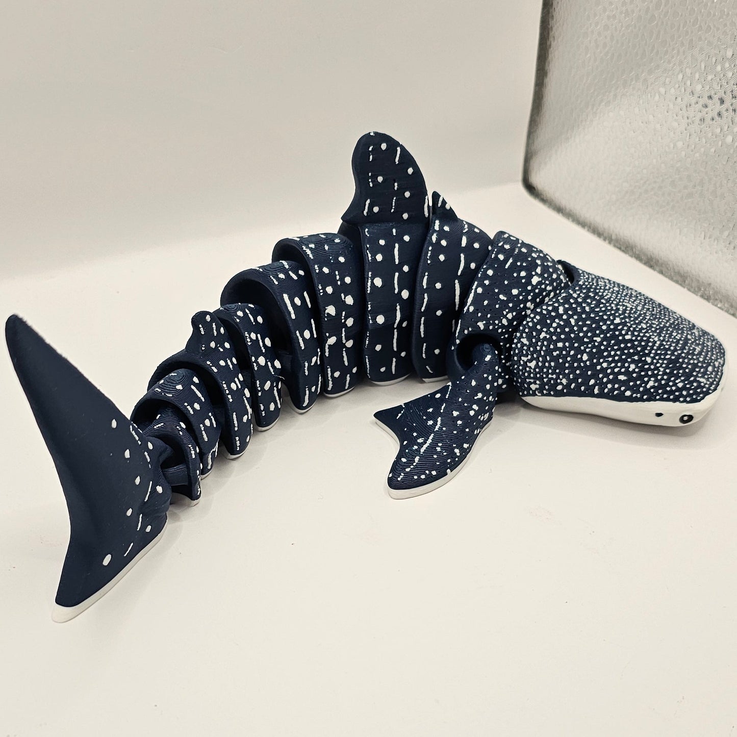 Dark/Navy Blue Whale Shark with White Speckled Dots