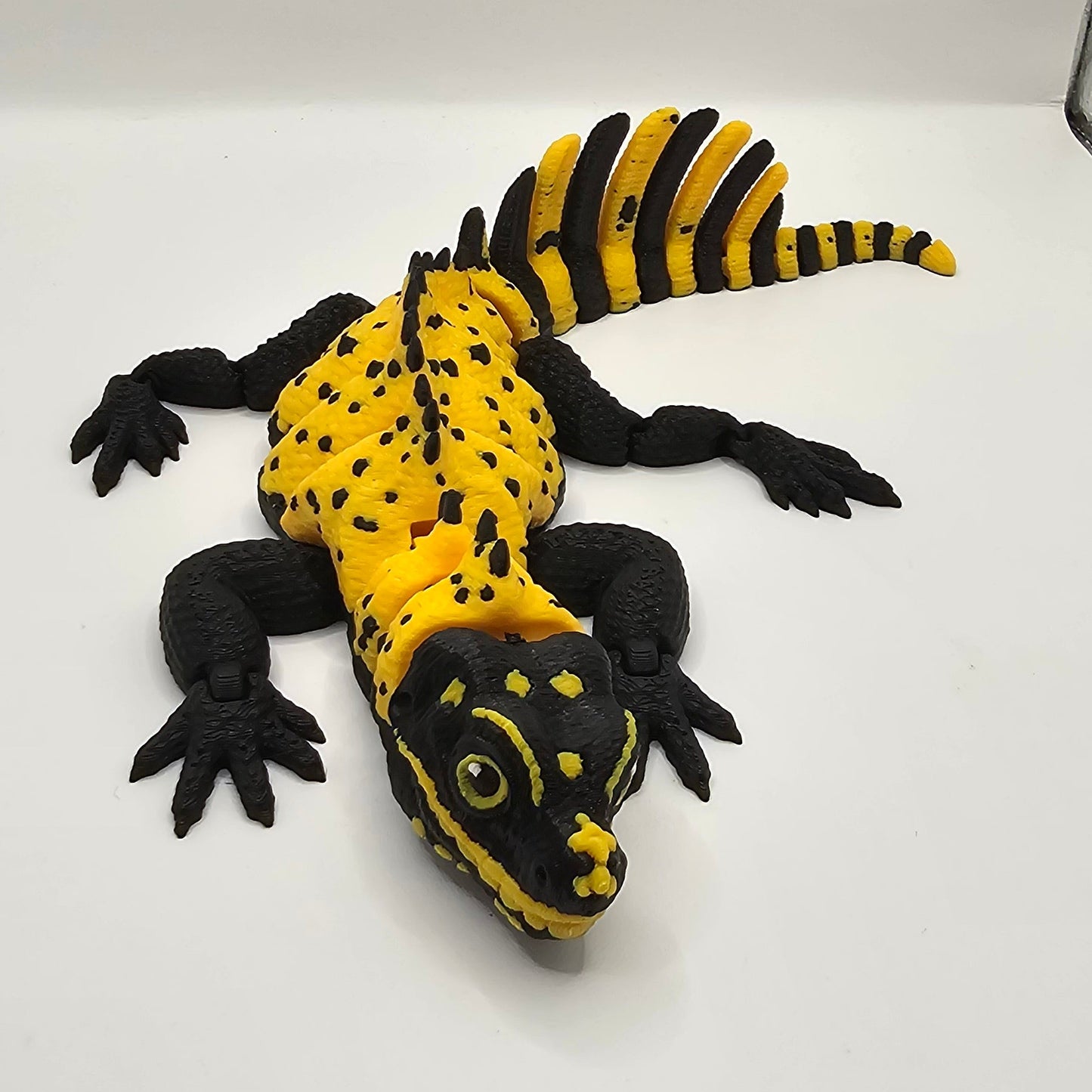 Realistic Black and Yellow Lizard