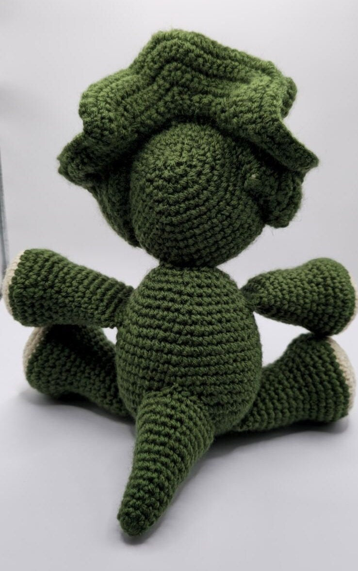 Green Crochet Triceratops (Now on Sale!)